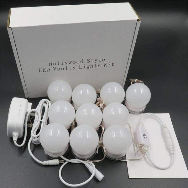 Planet Gates EU Plug / 6 Bulbs / Pure White DGHGF Hollywood Style,LED Vanity Mirror Lights Kit with Dimmable Light Bulbs,Lighting Fixture Strip for Makeup Vanity Table Set