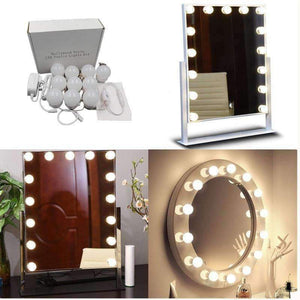 Planet Gates EU Plug / 6 Bulbs / Pure White DGHGF Hollywood Style,LED Vanity Mirror Lights Kit with Dimmable Light Bulbs,Lighting Fixture Strip for Makeup Vanity Table Set