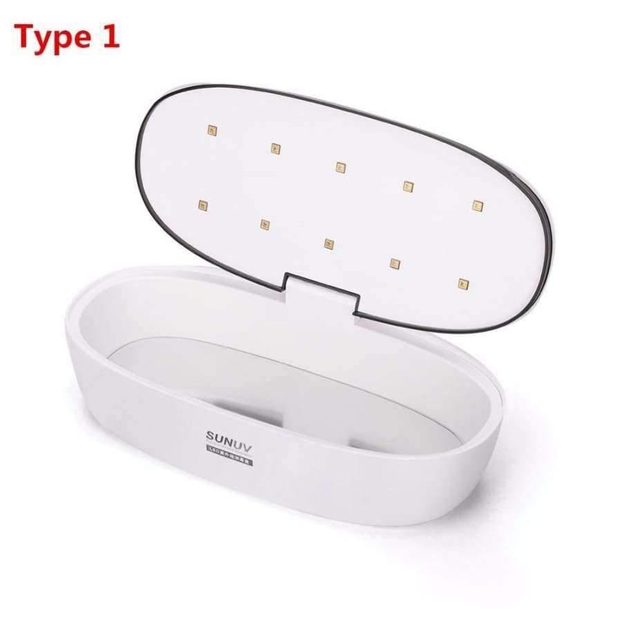 Planet Gates Type 2 8 Lamp bead EU Plug Beauty Sets UV Disinfection Device Sterilizer Box LED Sterilize Nail Art Makeup Brush Cleaning Cosmetic Kit Tools