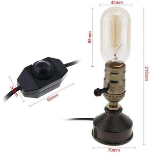 Planet Gates EU Plug Kreativní retro stylová Edisonova žárovka s objímkou 110V-240V 40W a stmívačem pro dekoraci domácího obchodu