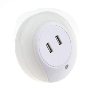 Led Night Light Sensor 2 Usb Charging Socket Led 110V 220V 0.5W Automatic Night Lamp Intelligence Warm White Light For Bedroom