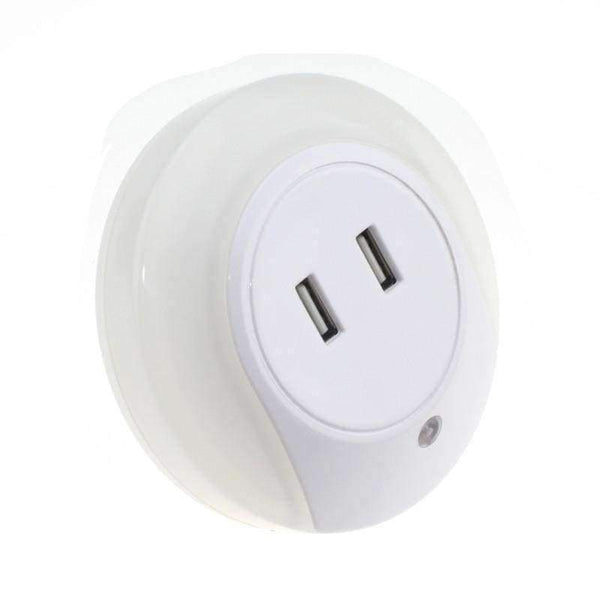 Led Night Light Sensor 2 Usb Charging Socket Led 110V 220V 0.5W Automatic Night Lamp Intelligence Warm White Light For Bedroom