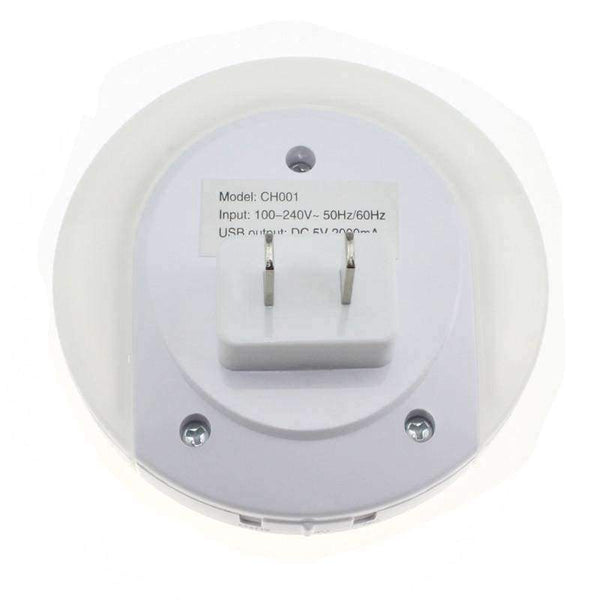 Planet Gates EU plug LED night light sensor 2 USB Charging socket LED 110V 220V 0.5W automatic night lamp intelligence warm white light for bedroom