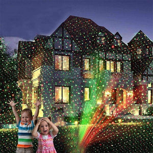 Red Green Holiday Light Christmas Laser Projector Lamp Outdoor LED Tree Light Xmas Lawn Garden Star Sky Laser Shower Lighting