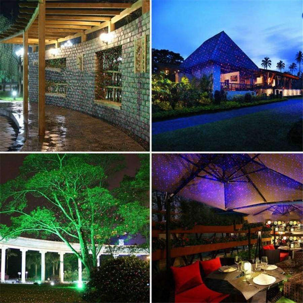 Red Green Holiday Light Christmas Laser Projector Lamp Outdoor Led Tree Light Xmas Lawn Garden Star Sky Laser Shower Lighting