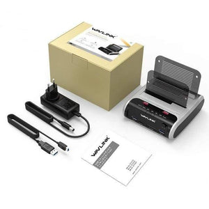 SATA HDD 2.5"3.5" External Hard Drive USB 3.0 Docking Station 5Gbps Offline Clone Card Reader for Hard Drive up to 10TB