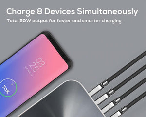 Planet Gates EU TOPK 8-Port 50W Quick Charge 3.0 USB Charger for iPhone Samsung Xiaomi Huawei EU US UK AU Plug Desktop Fast Phone Charger