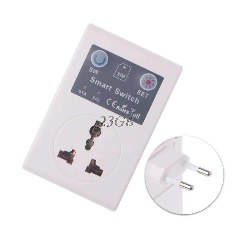 Planet Gates EU/UK 220V Phone RC Remote Wireless Control Smart Switch GSM Socket Power Plug for Home Household Appliance F28