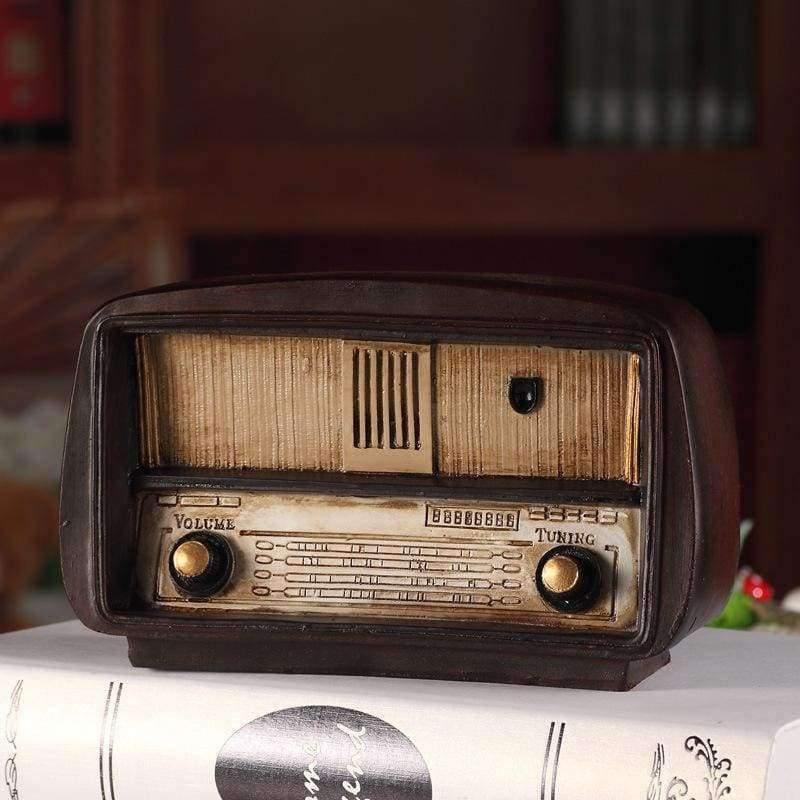 Planet Gates Europe style Resin Radio Model Retro Nostalgic Ornaments Vintage Radio Craft Bar Home Decor Accessories Gift Antique Imitation