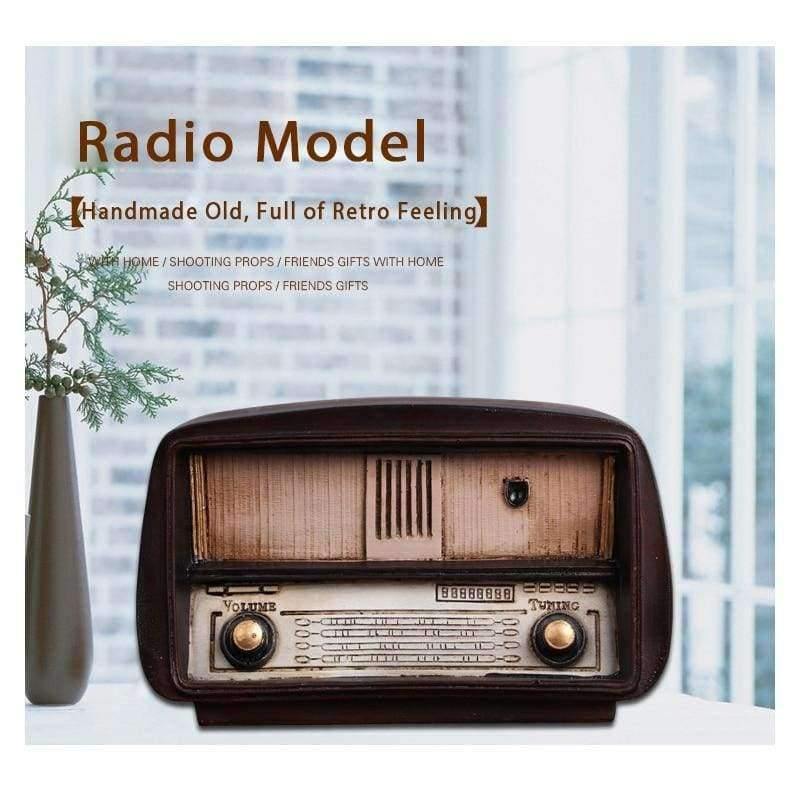 Planet Gates Europe style Resin Radio Model Retro Nostalgic Ornaments Vintage Radio Craft Bar Home Decor Accessories Gift Antique Imitation