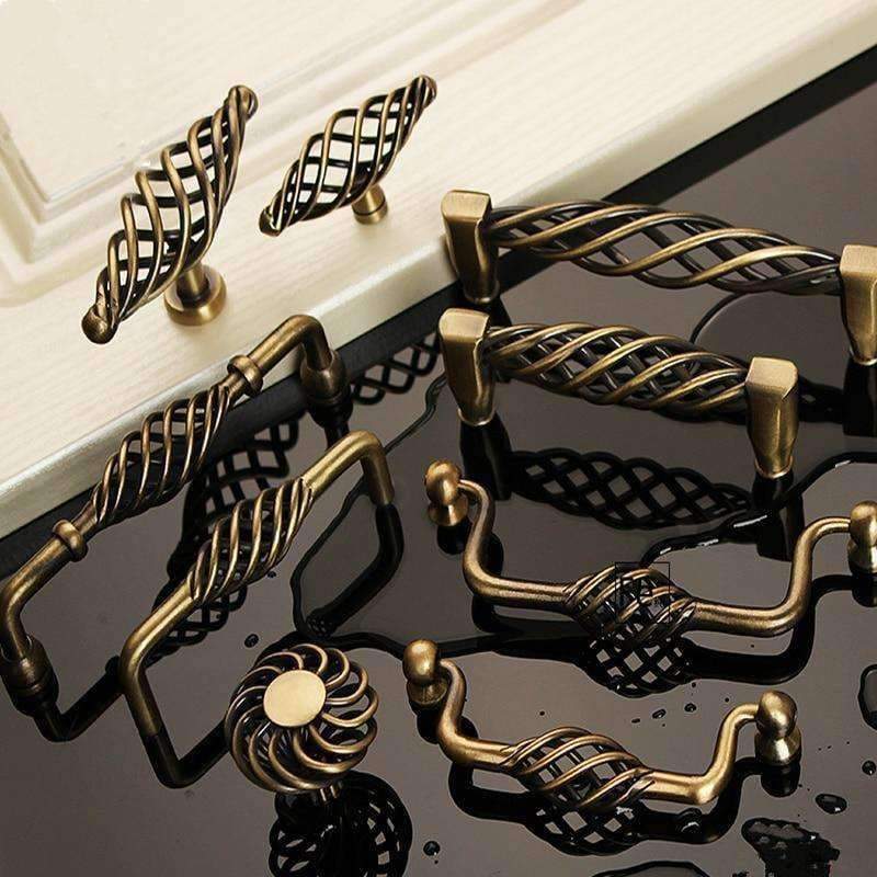 Πλανήτης Πύλες Ευρωπαϊκό χάλκινο συρτάρι για κλουβί πουλιών λαβές και λαβές ντουλαπιού ντουλάπι κρασιών λαβές ντουλάπας παπουτσιών Εξοπλισμός επίπλων