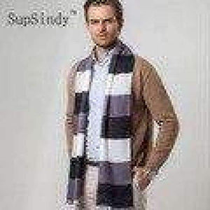 Planet Gates European style Luxury men's scarf Red business casual thick wool scarves imitation cashmere scarves Wrap Warm brushed men 180cm