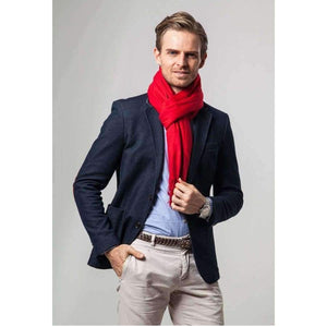 European style Luxury men's scarf Red business casual thick wool scarves imitation cashmere scarves Wrap Warm brushed men 180cm