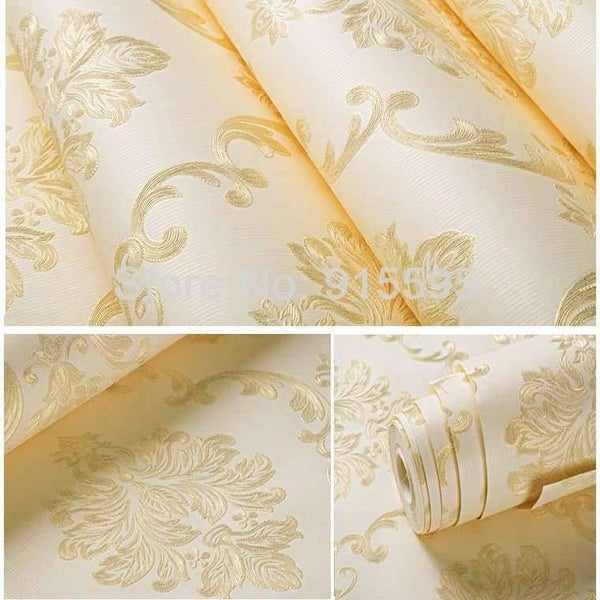 Planet Gates European Style Non-woven Wallpaper Luxury Damask 3D Stereoscopic Relief Damascus Bedroom Living Room Wall Paper Home Decor Paper