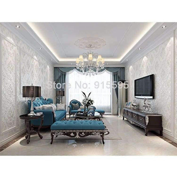 Planet Gates European Style Non-woven Wallpaper Luxury Damask 3D Stereoscopic Relief Damascus Bedroom Living Room Wall Paper Home Decor Paper