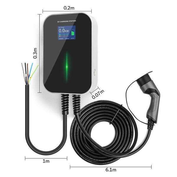 Planet Gates EV Charger 16A 3 Phase Electric Vehicle Charging Station EVSE Wallbox with Type 2 Cable IEC 62196-2 for Audi for Mercedes-Benz
