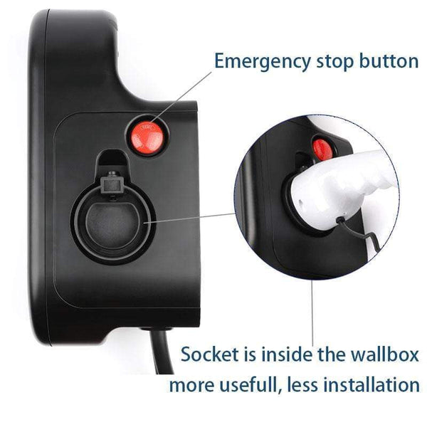 Planet Gates EV Charger Electric Vehicle Charging Station EVSE Wallbox with Type 2 Cable16A 3Phase IEC 62196-2