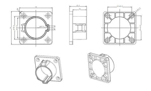 Planet Gates EV Charger Station Accessories SAE J1772 Type1 IEC 62196 Type2 AC Dummy Socket Holder For EV Charging Station Electric Vehicle