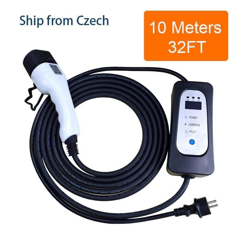Planet Gates EV charger Type 2 10M 32FT iec62196 EVSE EV charging cable 16A  EU Plug for Electric vehicle