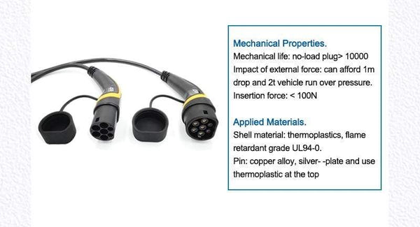 Planet Gates EV Charger Type 2 32A Type 2 to Type 2 EV Charging Cable With 5M Spiral Cable Mennekes Type 2 for Electric Vehicle Car EVSE 22KW