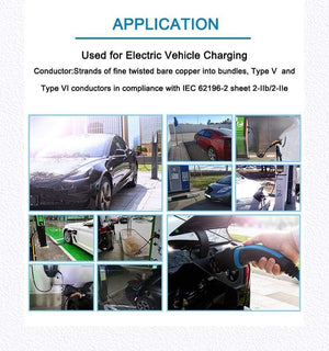 Planet Gates EV Charger Type 2 32A Type 2 to Type 2 EV Charging Cable With 5M Spiral Cable Mennekes Type 2 for Electric Vehicle Car EVSE 22KW