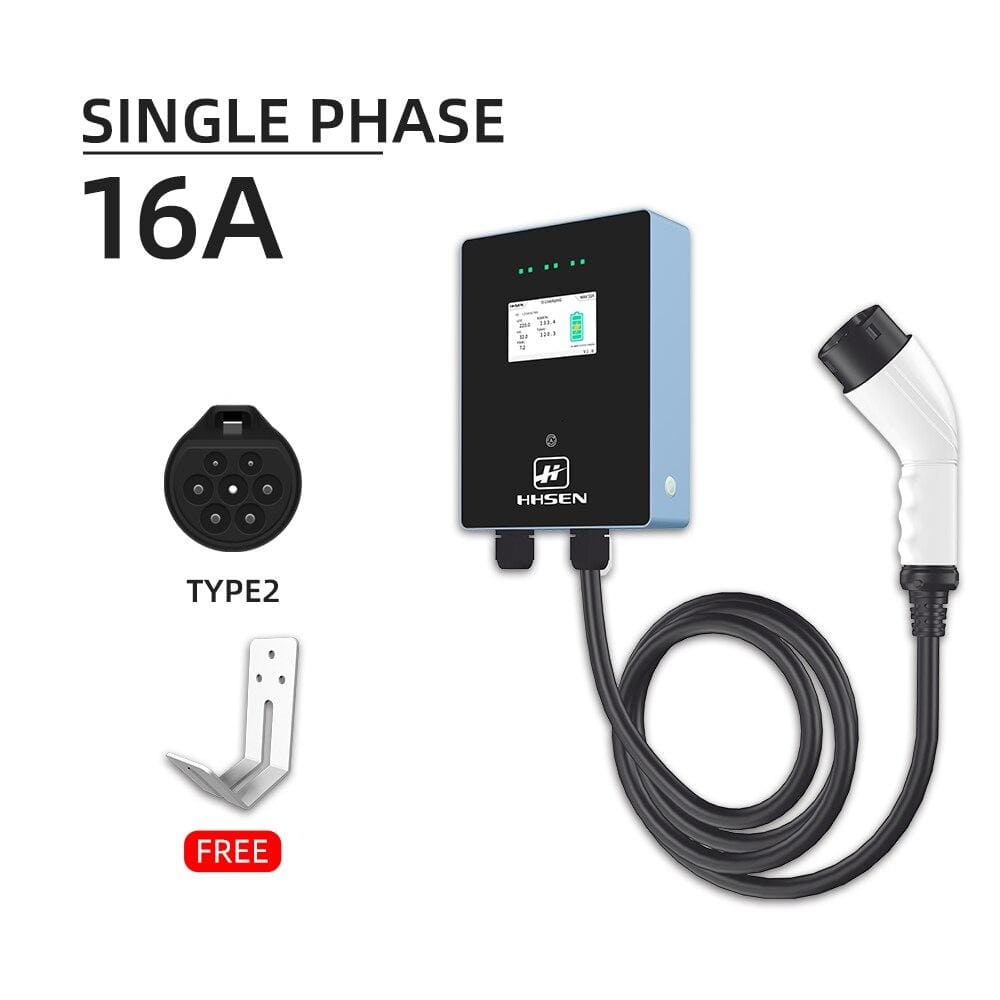 Planet Gates EV Charger wallbox Station 16 Amp Electric Vehicle Charger EVSE 3.84kw Compatible for All Electric EV Cars j1772 type2 240 240V
