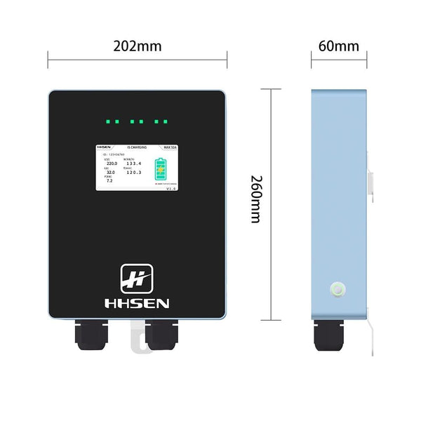 Planet Gates EV Charger wallbox Station 16 Amp Electric Vehicle Charger EVSE 3.84kw Compatible for All Electric EV Cars j1772 type2 240 240V