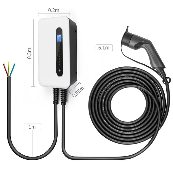 Planet Gates EV Charging Station 16A Type 2 Electric Vehicle Car Charger EVSE Wallbox Charging Cable IEC 62196-2 Level 2 Charger 3.6KW