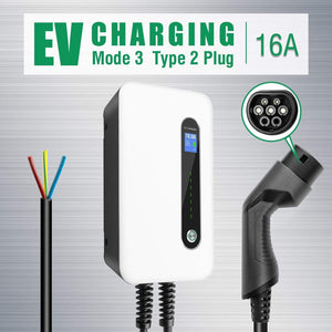 Planet Gates EV Charging Station 16A Type 2 Electric Vehicle Car Charger EVSE Wallbox Charging Cable IEC 62196-2 Level 2 Charger 3.6KW