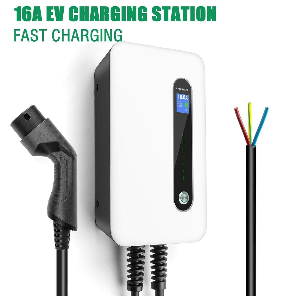 Planet Gates EV Charging Station 16A Type 2 Electric Vehicle Car Charger EVSE Wallbox Charging Cable IEC 62196-2 Level 2 Charger 3.6KW