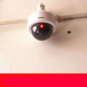 Planet Gates Eva2king outdoor CCTV Fake Simulation Dummy Camera Flashing LED Light Fake Camera Home Surveillance Security Dome White monitor