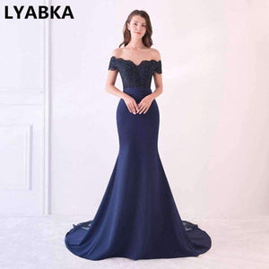 Planet Gates Evening Dress  Design Sweetheart Mermaid Prom Dress Satin With Appliques Evening Dresses Long Robe De Soiree