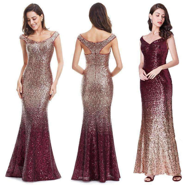 Planet Gates Evening Dress Long Sparkle 2018 New V-Neck Women Elegant EB29998 Sequin Mermaid Maxi Evening Party Gown Dress abendkleider 2018