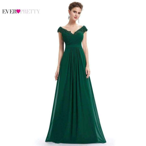 Planet Gates Evening Dresses EP08633 Women Elegant Sexy Beading Deep V neck Long Evening Gown 2018 Chiffon Dress robe de soiree