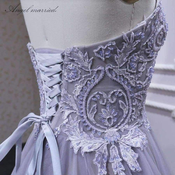 Planet Gates Evening Dresses luxury  Violet prom dress formal pary dress tulle women pageant gown 2018 vestido de festa