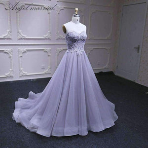 Planet Gates Evening Dresses luxury  Violet prom dress formal pary dress tulle women pageant gown 2018 vestido de festa