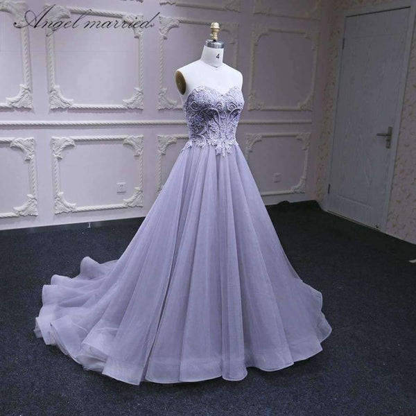 Planet Gates Evening Dresses luxury  Violet prom dress formal pary dress tulle women pageant gown 2018 vestido de festa