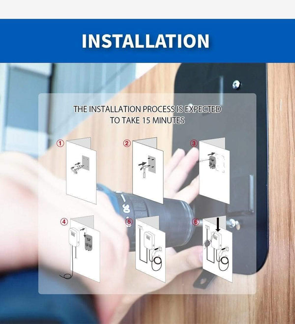 Planet Gates EVSE APP Control Charger Wallbox 32A 1Phase 7.2KW EV Electric Vehicle Charging Station with Type 2 6.1M Cable IEC 62196-2 Plug