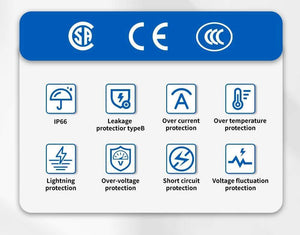 Planet Gates EVSE APP Control Charger Wallbox 32A 1Phase 7.2KW EV Electric Vehicle Charging Station with Type 2 6.1M Cable IEC 62196-2 Plug