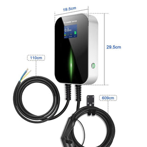Planet Gates EVSE APP Control Charger Wallbox 32A 1Phase 7.2KW EV Electric Vehicle Charging Station with Type 2 6.1M Cable IEC 62196-2 Plug