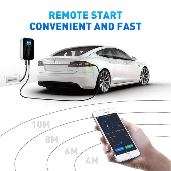 Planet Gates EVSE APP Control Charger Wallbox 32A 1Phase 7.2KW EV Electric Vehicle Charging Station with Type 2 6.1M Cable IEC 62196-2 Plug