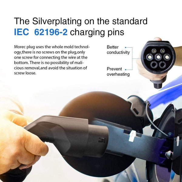 Planet Gates EVSE Type 2 Portable EV Charging Box Cable Switchable 10/16A Schuko Plug Electric Vehicle Car Charger IEC 62196-2 2.2/3.6KW