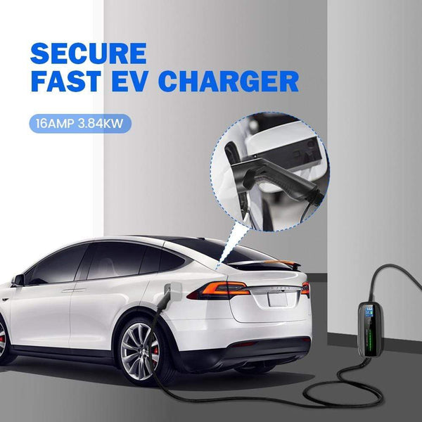 Planet Gates EVSE Type 2 Portable EV Charging Box Cable Switchable 10/16A Schuko Plug Electric Vehicle Car Charger IEC 62196-2 2.2/3.6KW