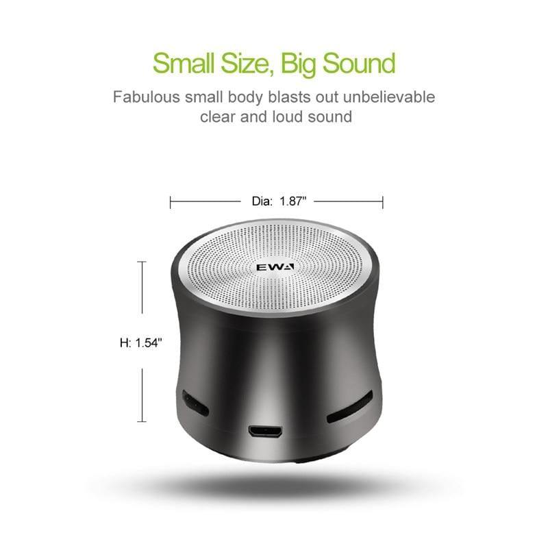 Planet Gates EWA A109Mini Wireless Bluetooth Speaker Big Sound & Bass For Phone/Laptop/Pad Support MicroSD Card