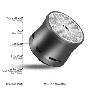 Planet Gates EWA A109Mini Wireless Bluetooth Speaker Big Sound & Bass For Phone/Laptop/Pad Support MicroSD Card