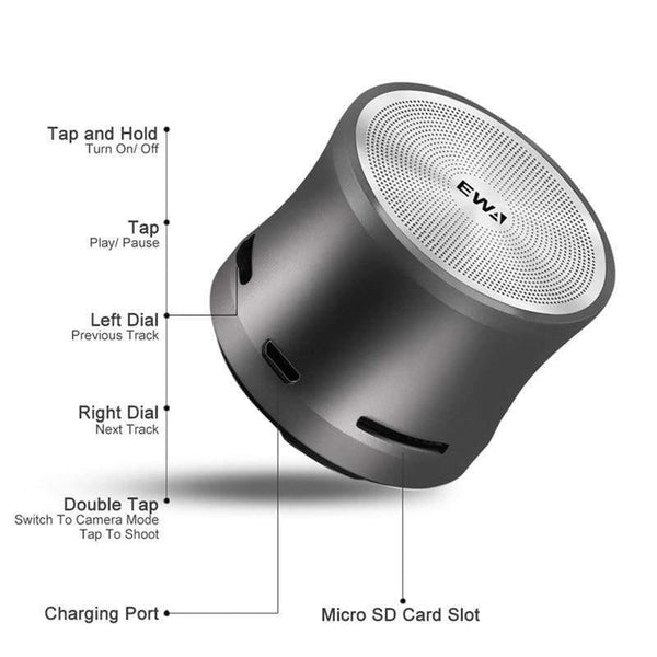 Planet Gates EWA A109Mini Wireless Bluetooth Speaker Big Sound & Bass For Phone/Laptop/Pad Support MicroSD Card