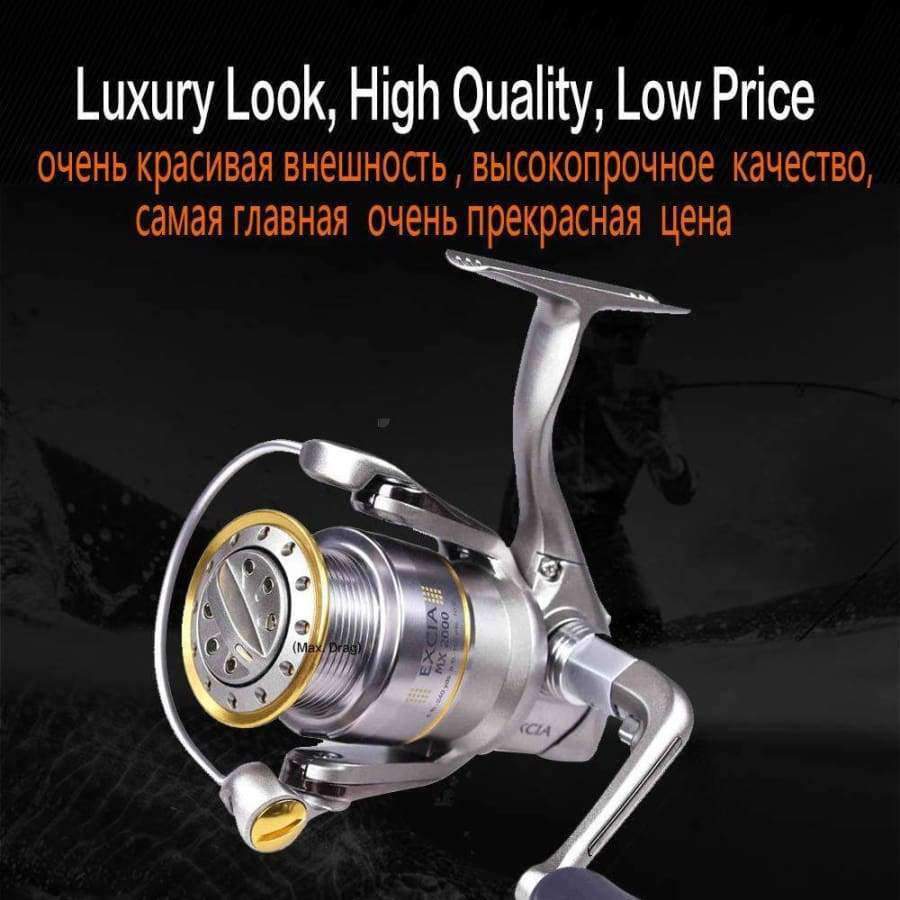 Planet Gates 1000 Series EXCIA MX Reel 1000/2000/3000/4000 Original Saltwater Wheel 8+1 BB 4.9:1 Ratio Bass Trout Pike Carp Fishing Spining Reels