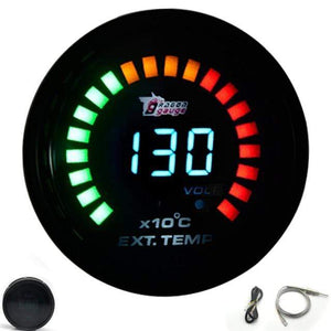 Planet Gates Exhaust Gas Temp DRAGON GAUGE 2" 52mm Boost/Water Temp/Oil Temp/Oil Pressure/Tachometer/Volt/Air Fuel Ratio/EGT/Vacuum Meter Digital+Gauge Pods