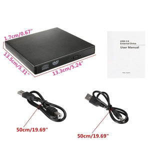 Planet Gates External DVD Optical Drive Combo USB 2.0 CD Burner CD/DVD-ROM CD-RW Player Slim Portable Reader Recorder For Laptop PC