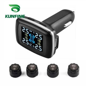 Planet Gates External TPMS Tire Pressure Monitoring System cigarette lighter Digital LCD Display Auto Security Alarm Systems Tyre Pressure